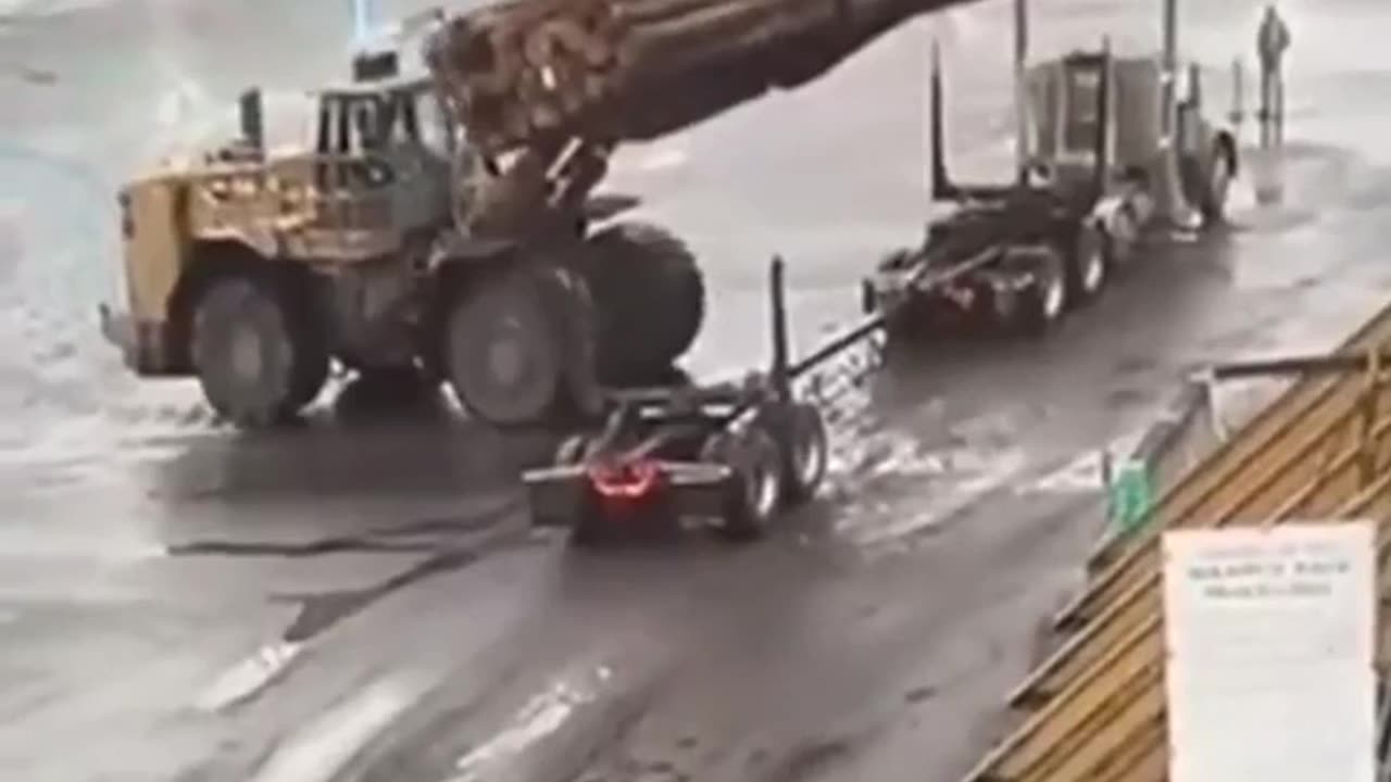 There was an attempt to unload a log truck