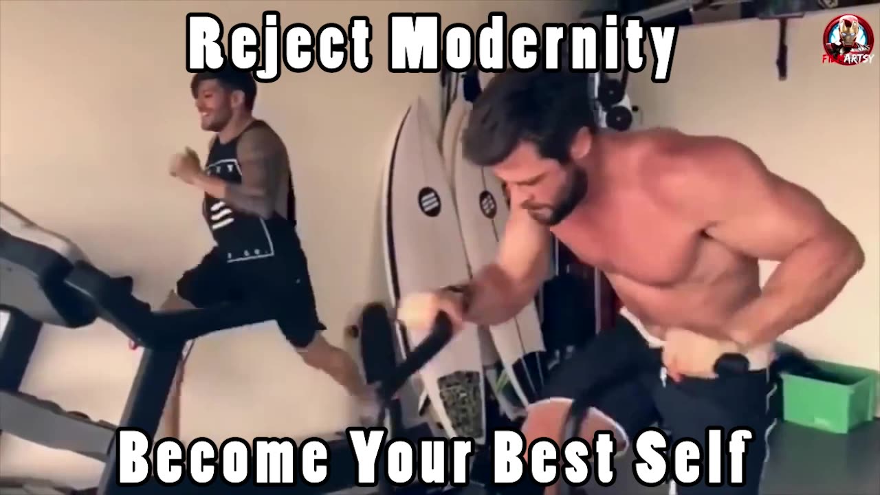 Reject Modernity, Embrace Discipline, Fitness, Self Sufficiency (The Chad Factory Meme Base)