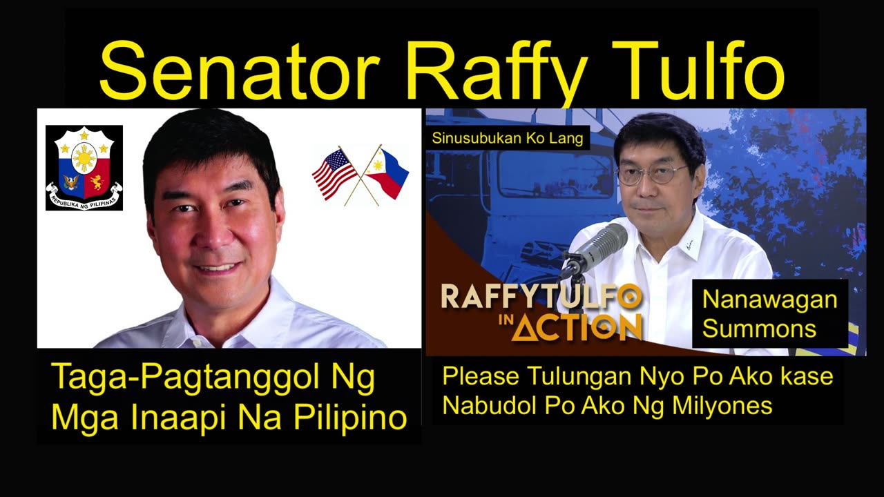 PANAWAGAN KAY SENATOR RAFFY TULFO 2023 (Philippines ) @RaffyTulfoInAction