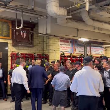 firefighters to Trump “Sir, save us please!”