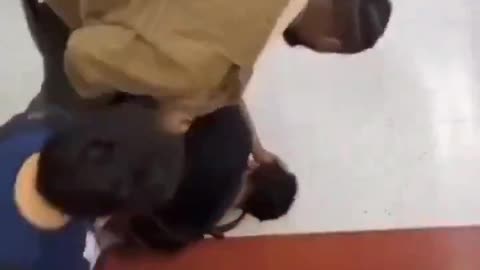 School Staff Worker Fights Student