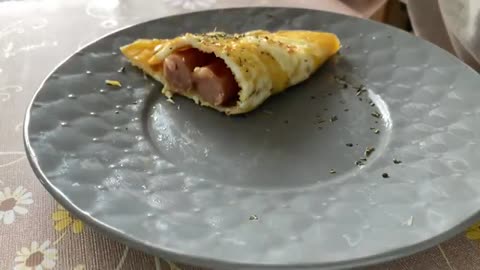 Simple breakfast made with eggs