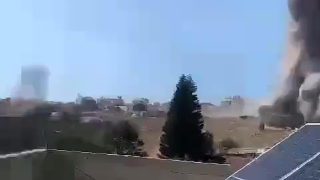 Footage published by Lebanese media shows an Israeli airstrike in the town of