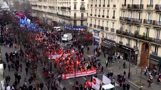 French protests heat up over pension reform plans