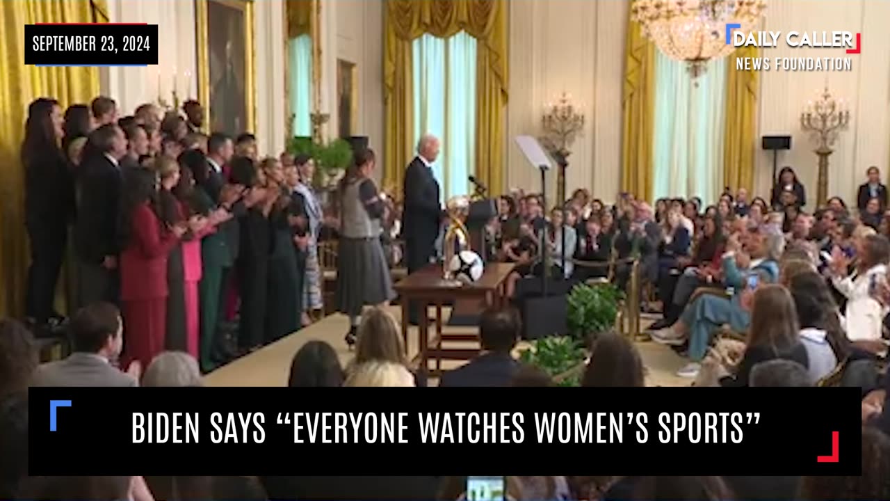 Biden Says “Everyone Watches Women’s Sports”