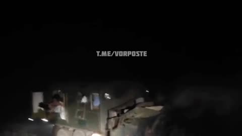 Ukrainian armoured truck ran over a mine