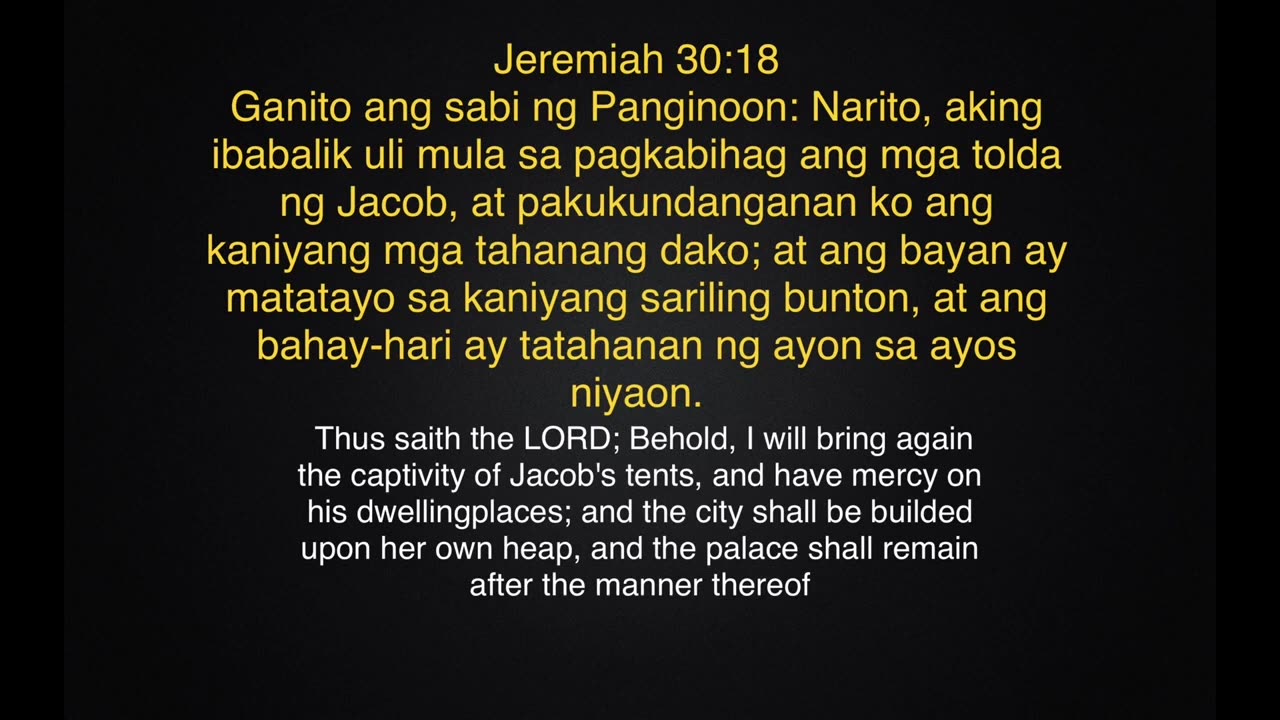 🎧 Awit ng Banal na Kasulatan Jeremias 30 Panunumbalik ni Jacob Matuwid na Ramble mix #ahayah #papuri