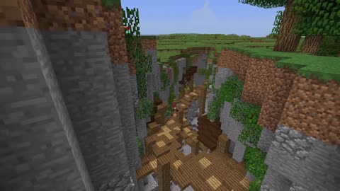 How to make a Minecraft RAVINE Town!