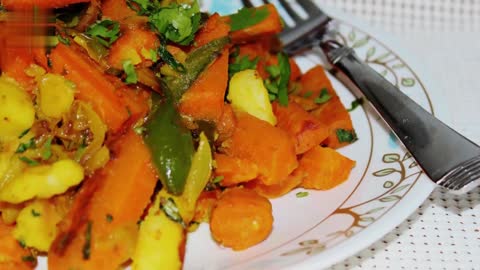 Carrot & Potato Stir Fry Quick & Healthy Vegan Recipe