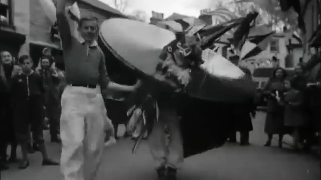 Obby Oss Festival - Padstow - Cornwall - May Day - 1951