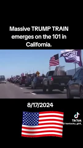 Massive Trump train California appears out of nowhere