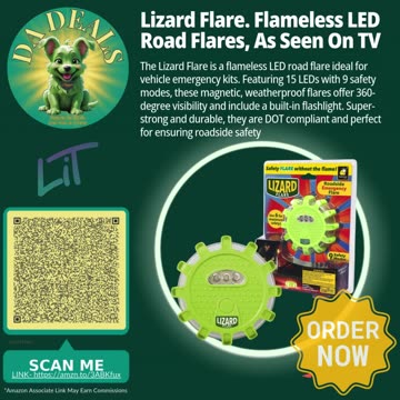 Protect Your Vehicle with Lizard Flare LED Road Flares | Da Deals by BendTheTrend Affiliates