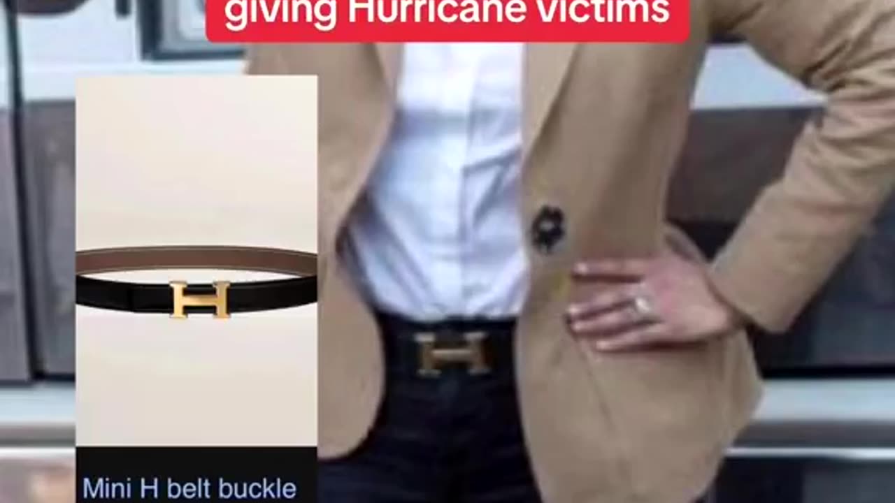 Apparently Kamala’s belt costs more than the aid she gave Hurricane Helene families