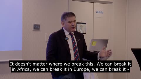 Andrew Bridgen. WHO ønsker global maktutøvende myndighet. Engelsk tekst