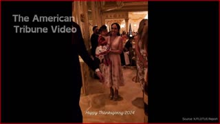 WATCH: Melania in Stunning Dress at Mar-a-Lago Thanksgiving