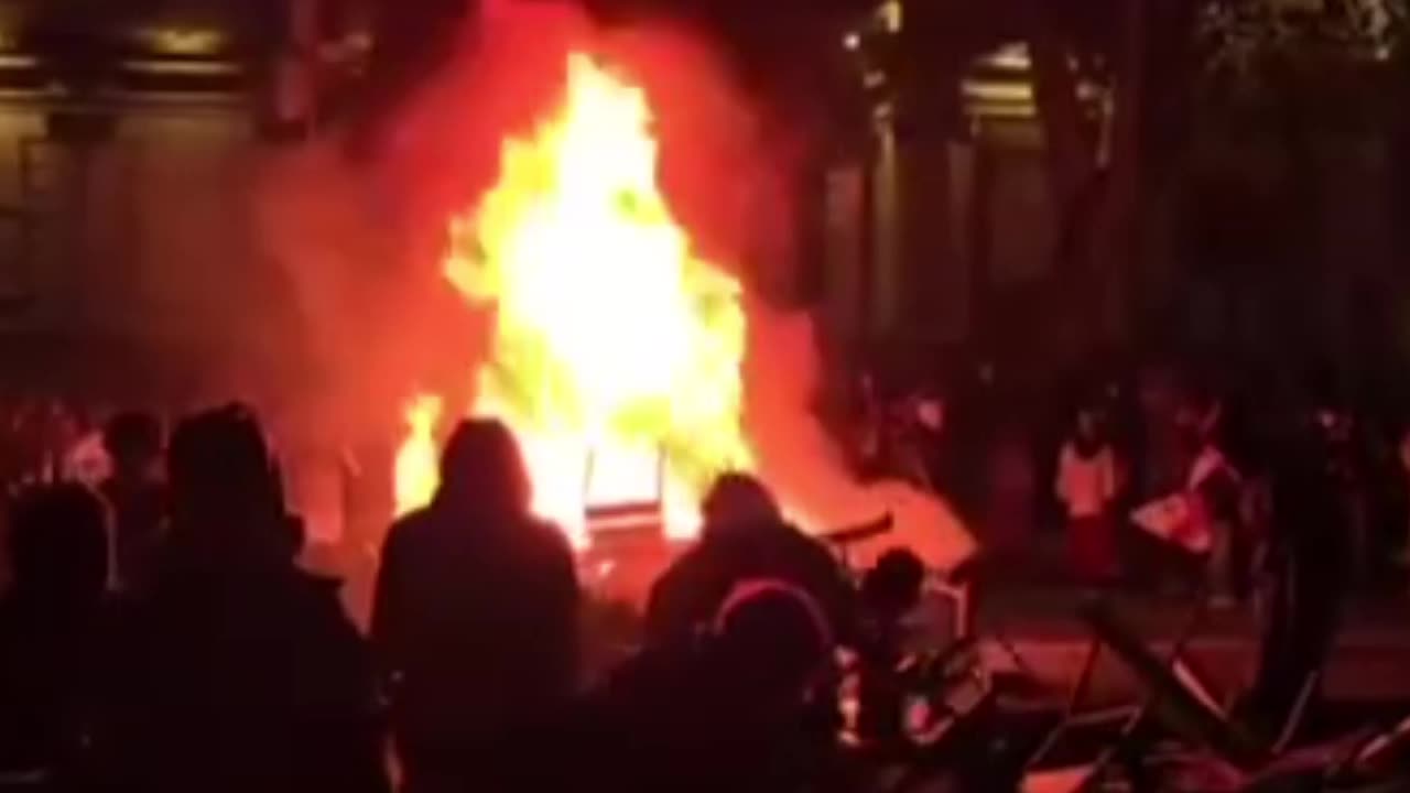 In Tbilisi, clashes between protesters and police continued throughout the night.