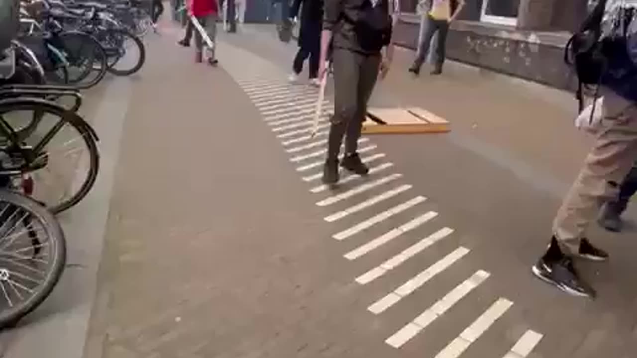 University of Amsterdam as pro-Palestine protestors beat locals with sticks