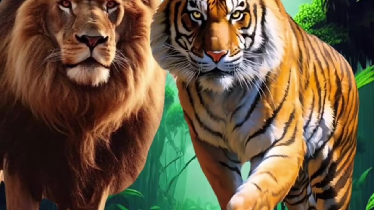 lion vs 10 animals