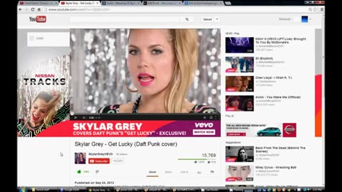 Claire Danes Audi Commercial And Skylar Greys Get Lucky Cover