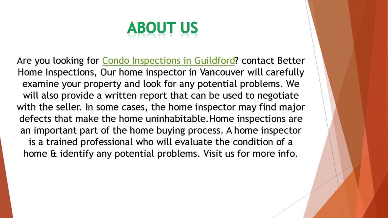 Are you looking for Condo Inspections in Guildford?