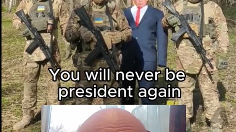 Ukrainian Soldiers Burn Trump Effigy!