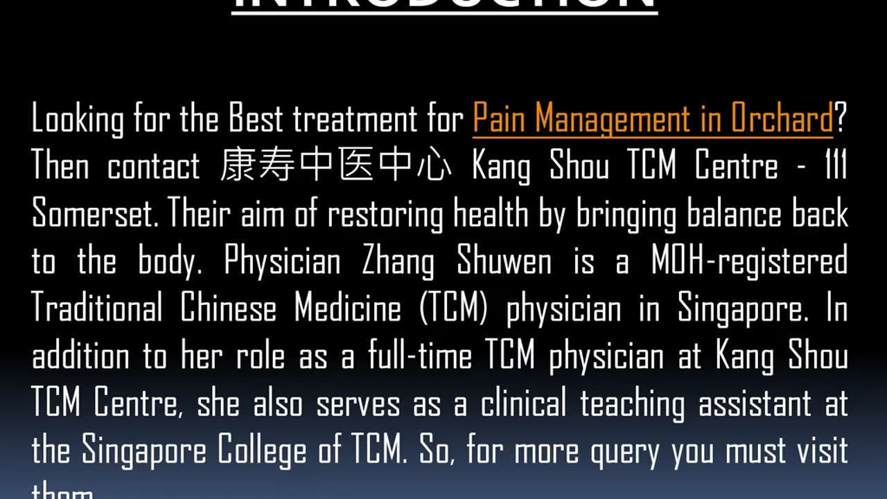 Best treatment for Pain Management in Orchard