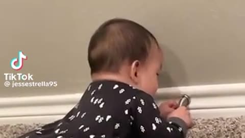 Baby laughing
