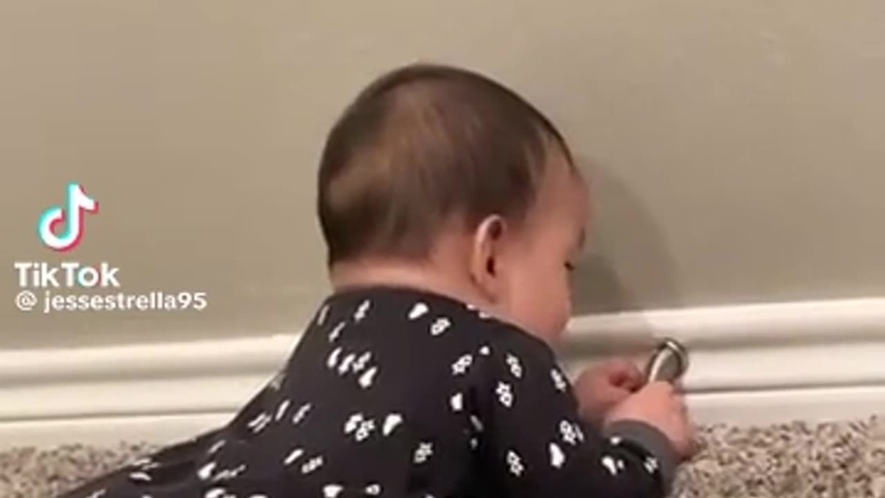 Baby laughing