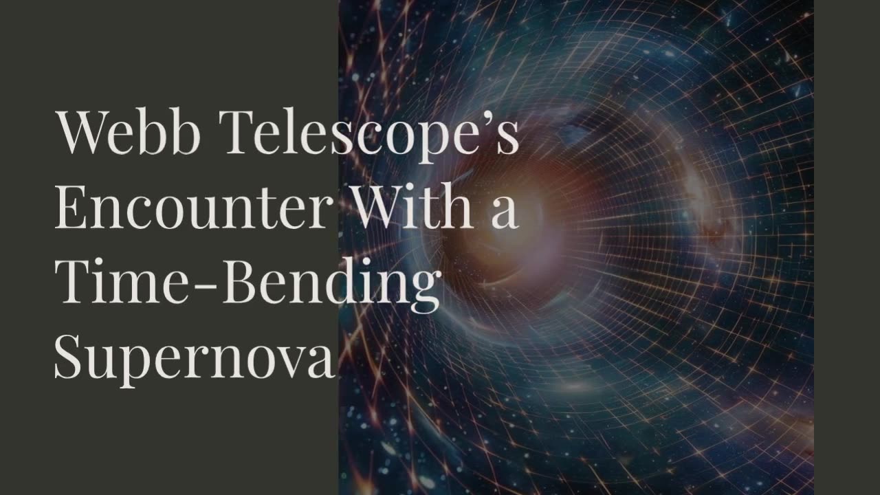 Webb Telescope’s Encounter With a Time-Bending Supernova: Rewriting Cosmic Rules