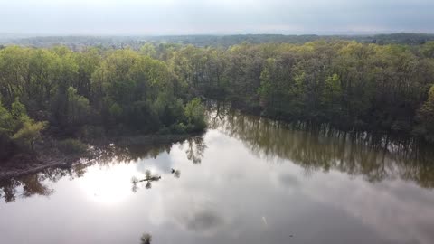 Neighborhood Pond from a Drone