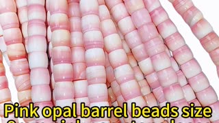 GN-20241204-05 Pink opal barrel beads size 8mm pink gemstone loose beads for jewelry making winter