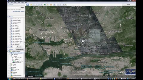 Black Boot Appears Over NY Super Bowl Stadium Google Earth