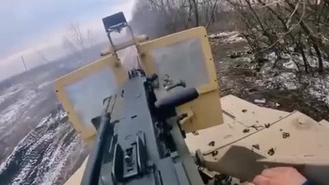 Footage from Ukrainian Machine Gunner