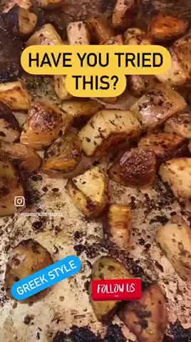 GREEK STYLE ROASTED POTATOES