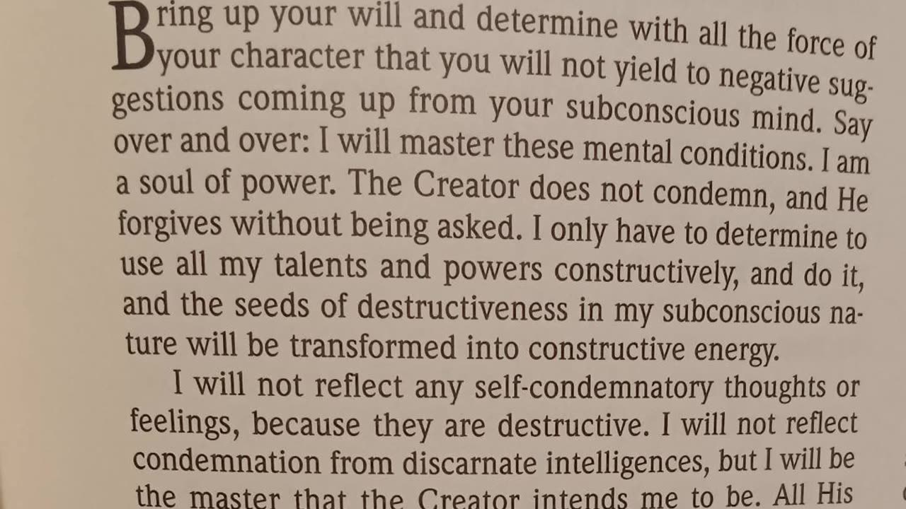 Use your will to overcome
