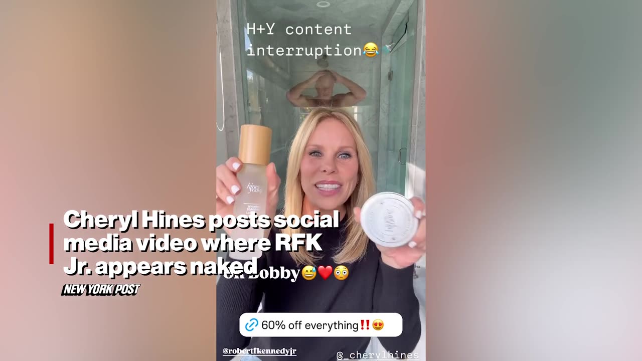 Cheryl Hines posts social media video where RFK Jr. appears naked