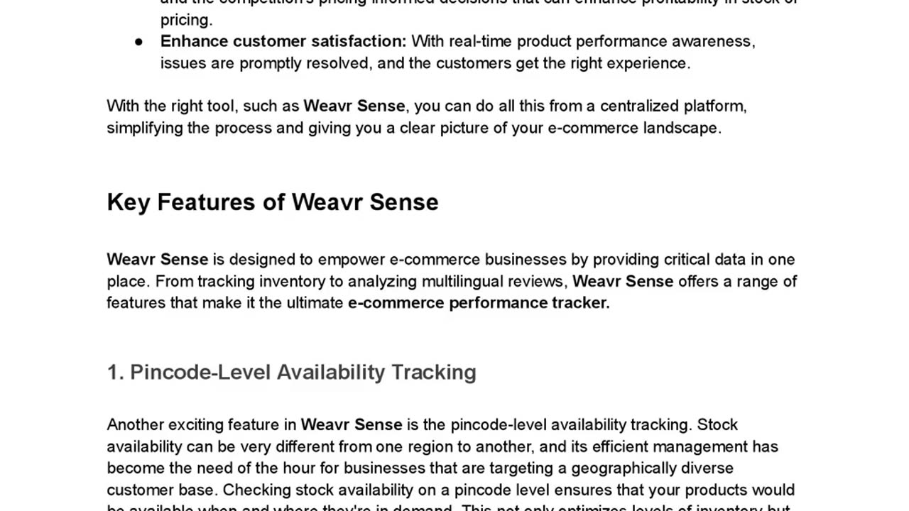 Track Key eCommerce Metrics with Weavr's Advanced Tools