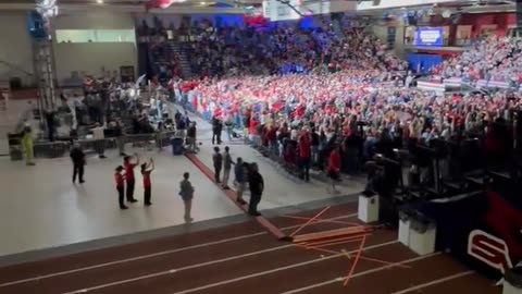 OUCH. Half empty arena at the Trump rally in Saginaw, Michigan today