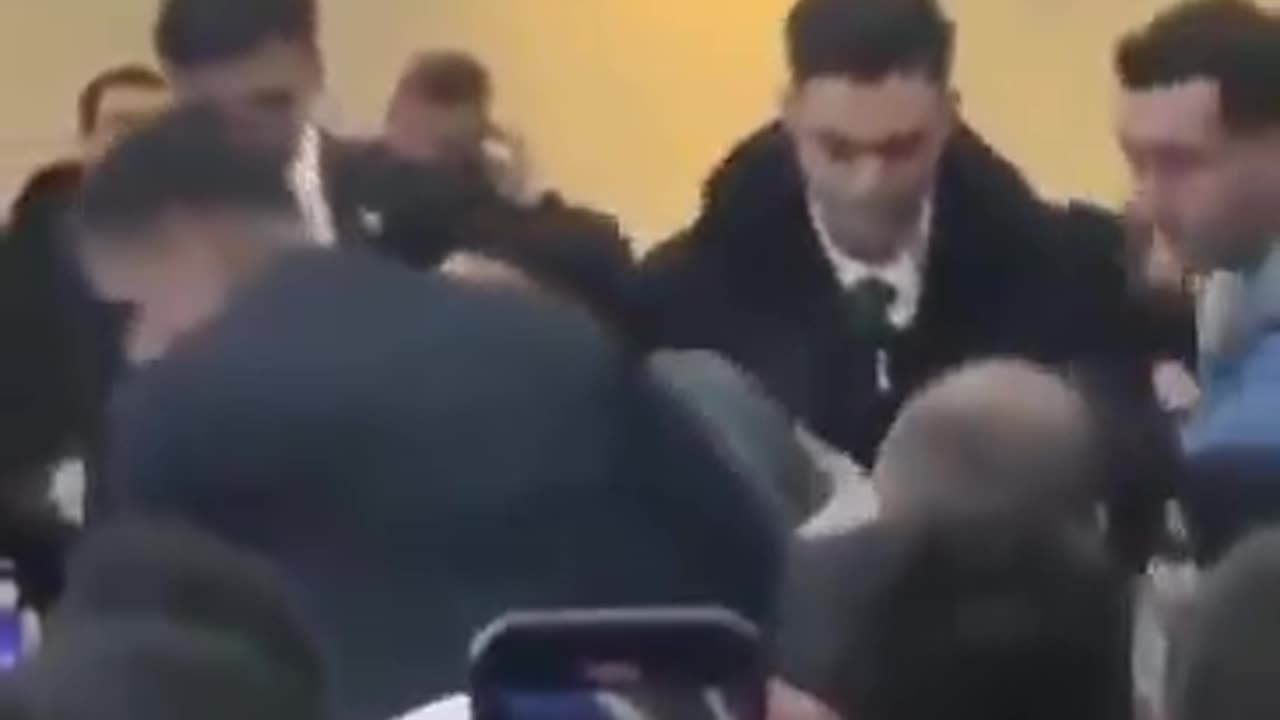 Protesters interrupted Erdogan's speech with shouts of "Our ships are carrying bombs for Israel."