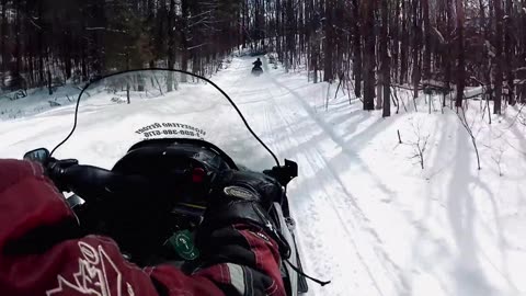 Motorcycle in the snow