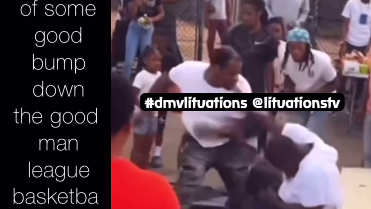 Leaked footage of some good bump in. Southeast dc at the goodmen league basketball game