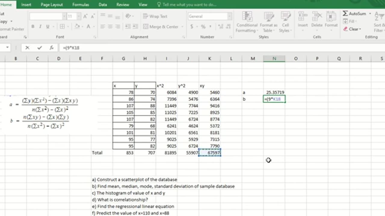 Statistics Help: Excel to make Regression Line, Scatterplot, Correlationship, Histogram