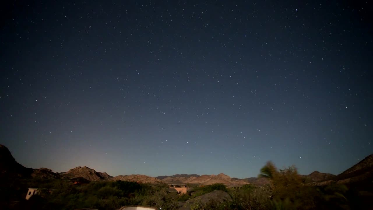 Royalty Free Stock Video - Starry sky at night time lapse - royalty