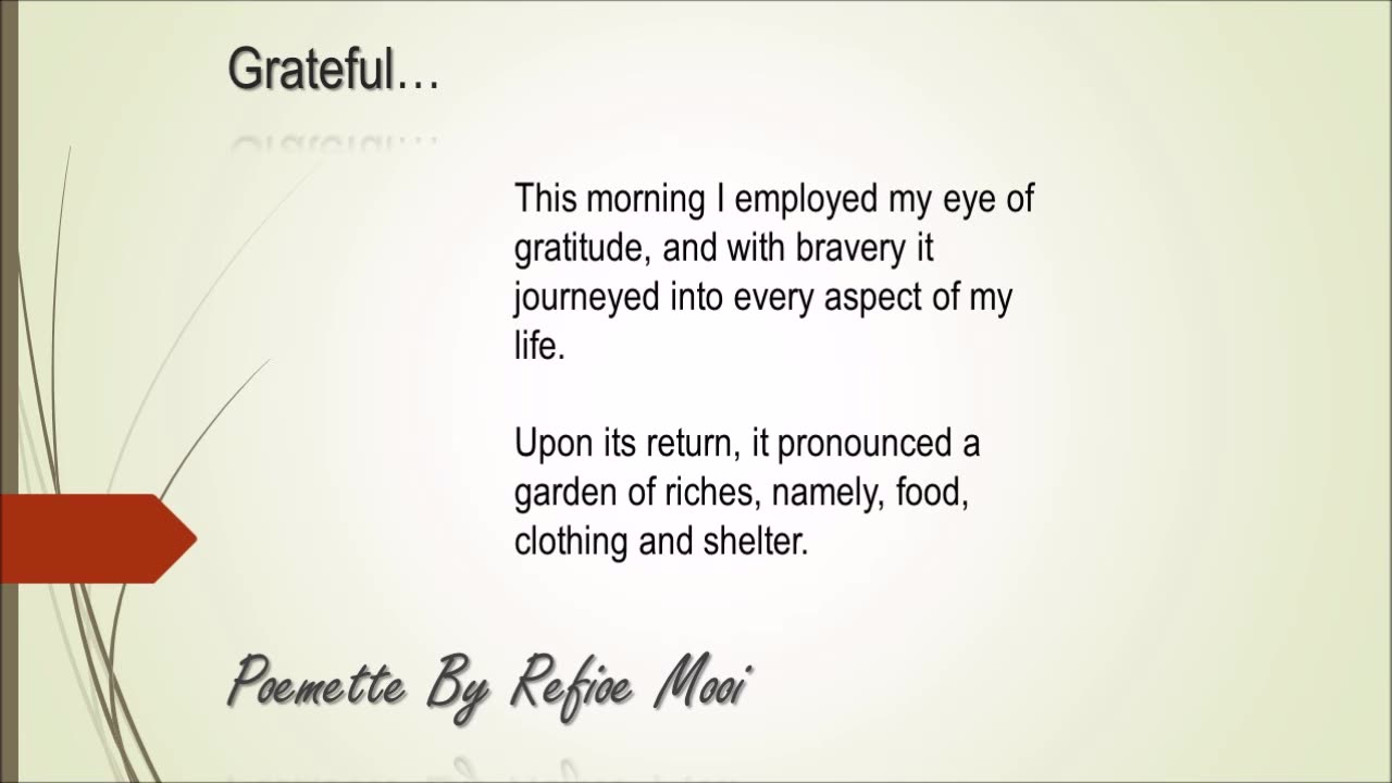 Short Poem About Being Grateful