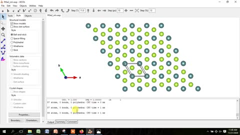 How to draw Monolayer of PtSe2 material using VESTA Software