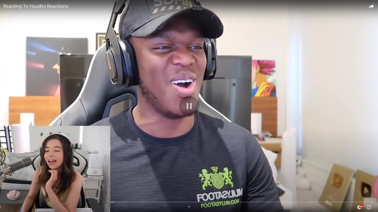 Pokimane Reacts to KSI reacting to her about his song