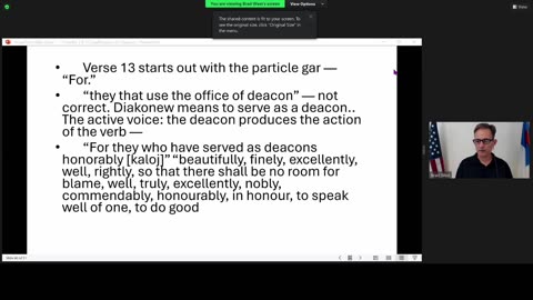 1 Timothy 3:13, Qualifications for Deacons, Pastor Brad West, April 24 2024