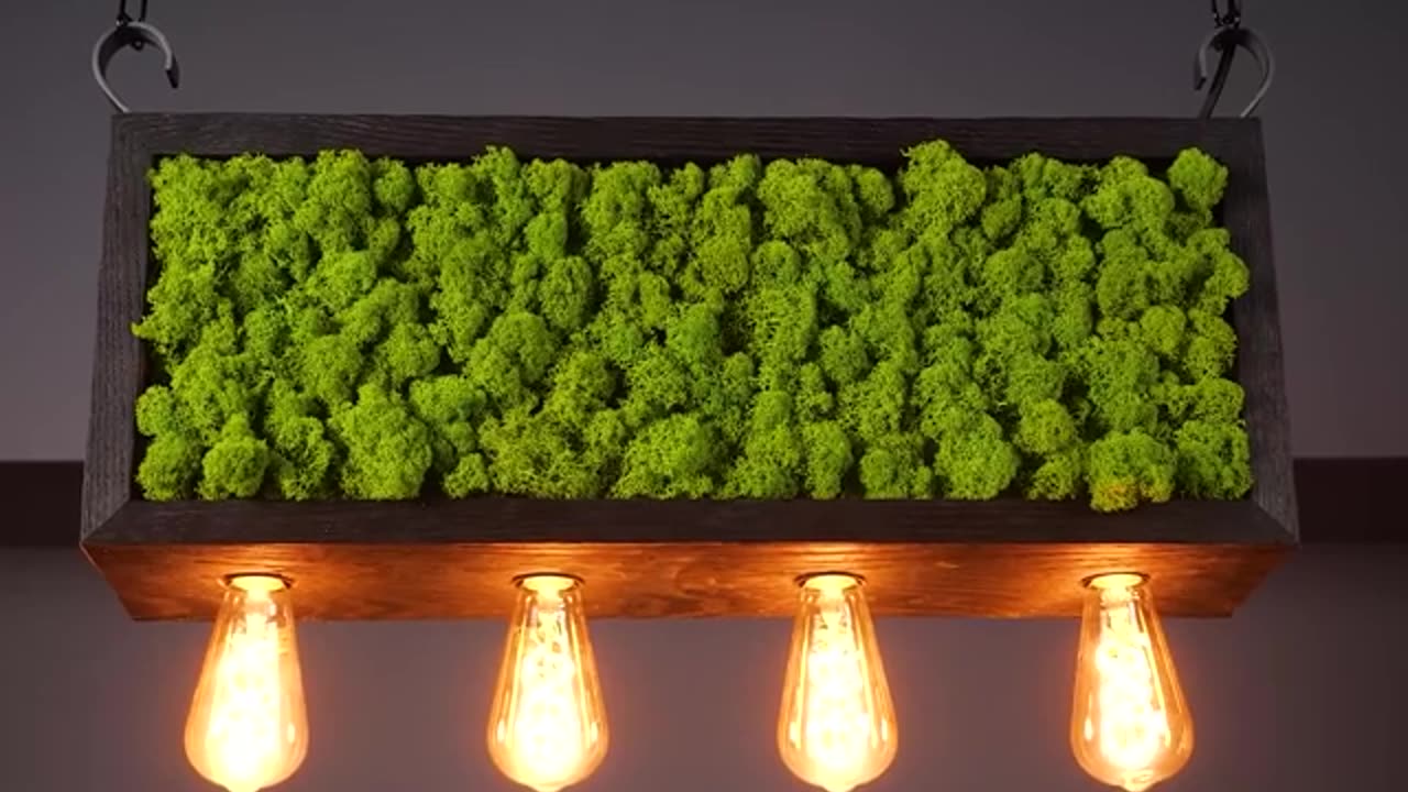 Modern LED and wood lamps