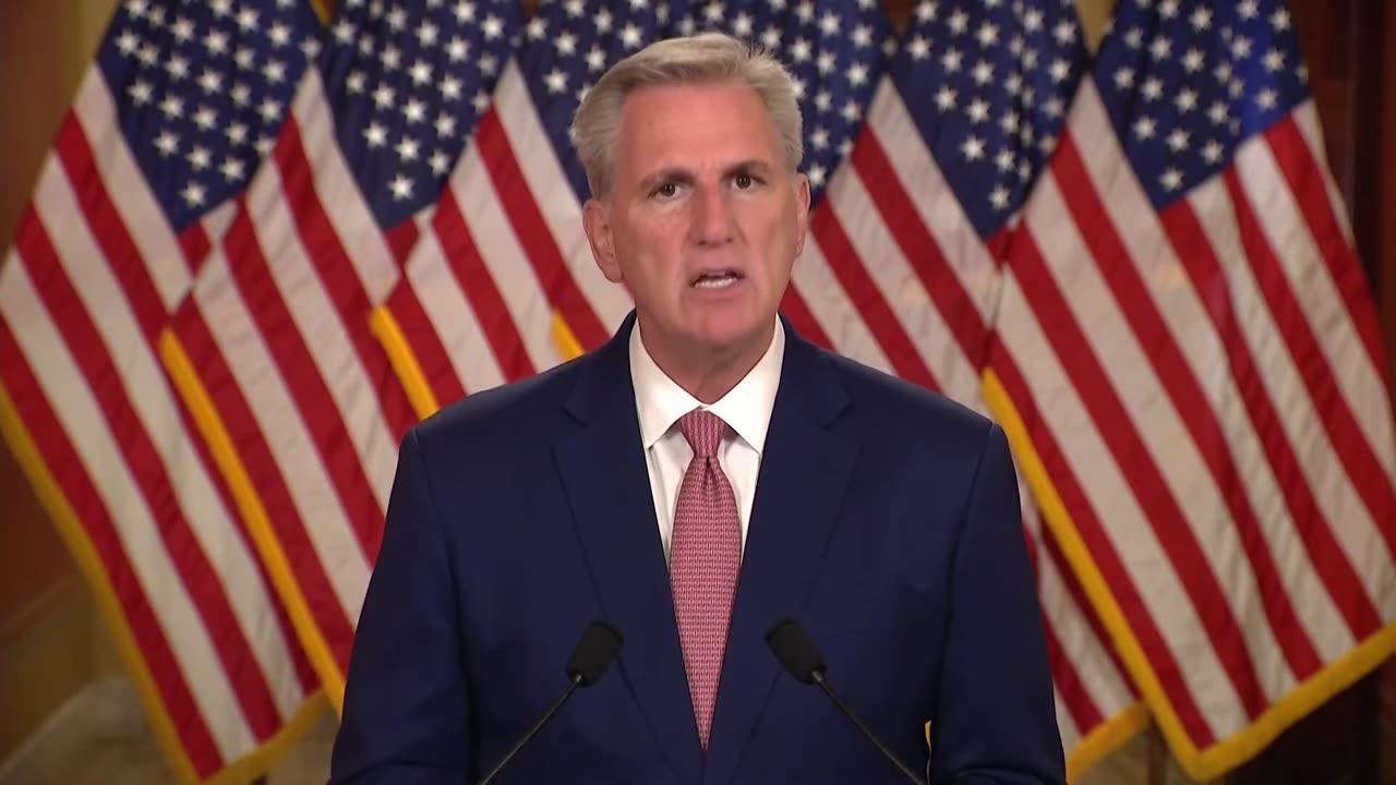 House Speaker Kevin McCarthy delivers an address on the debt ceiling
