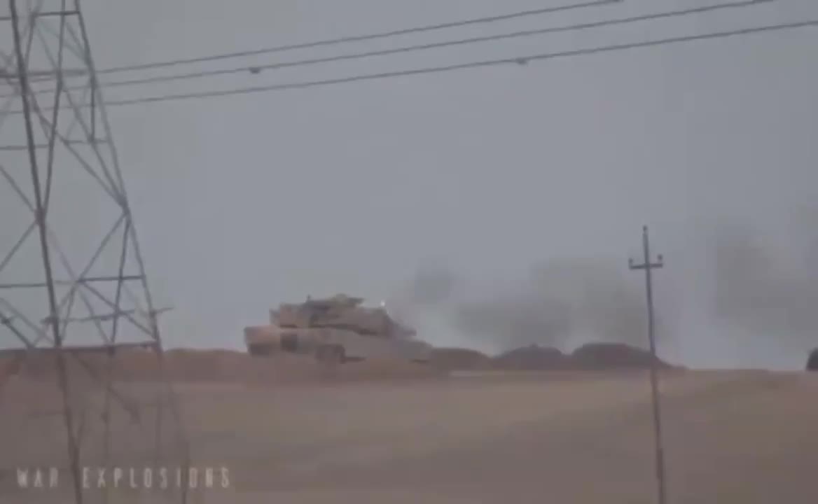 Танк Abrams и самонаводящийся российский снаряд Корнет в Ираке